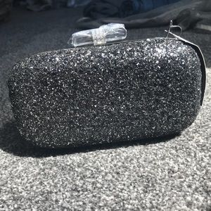 NWT black sparkle clutch